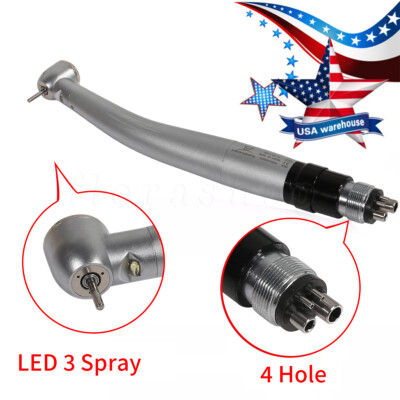 Dental LED High Speed Handpiece 4 Hole Self Power Fit NSK QD-J Coupling Coupler