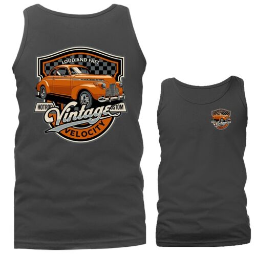 De colección Velocity Hot Rod Garaje Clásico Vintage Coche Automóvil Tanque Top - Imagen 6 de 11