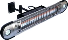 Energ+ Infrared Electric Outdoor Heater - Wall Mounted with LED & Remote, Silver