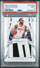 2023 Panini Flawless Patches Cam Whitmore #PATWHI 09/20 RC PSA 9