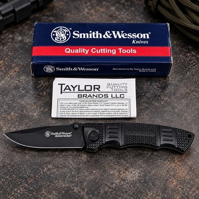 Smith & Wesson Extreme Ops SWEX3 Folding Knife Black w/ Original Box Papers New