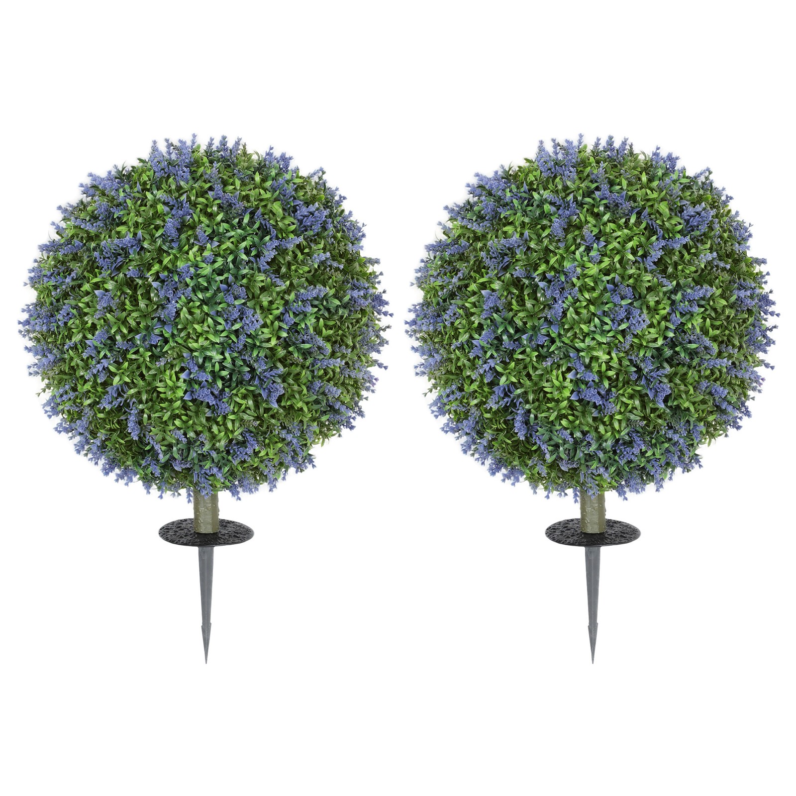 2er-Set Künstlicher Lavendel 44 cm künstliche Pflanzen mit Bodenpfählen