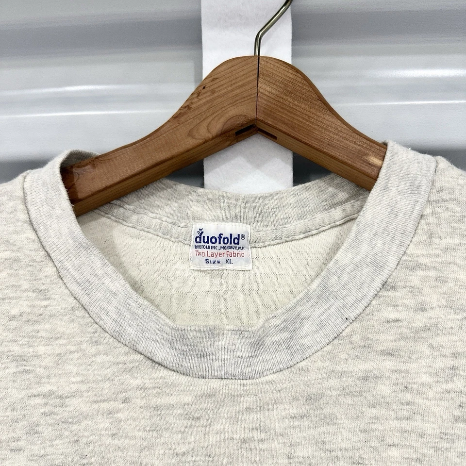 Camisa Térmica Doble Plegable De Colección Para Hombre XL Extra Grande Mezcla Lana Capa Base Crew Foto 3 de 4