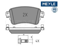Bremsbelagsatz, Scheibenbremse Meyle 0252258818/PD
