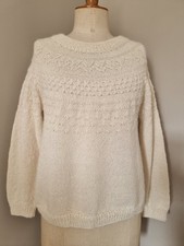 FAIT MAIN PULL ECRU STYLE