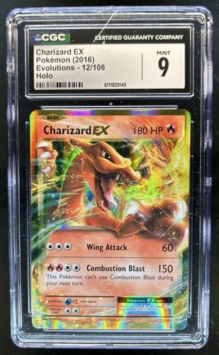 2016 Pokemon XY Evolutions Charizard Holo #12/108 CGC 9