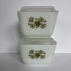 Vintage 1970s Pyrex Spring Blossom Crazy Daisy 501 B 1 1/2 Cup Refrigerator Dish