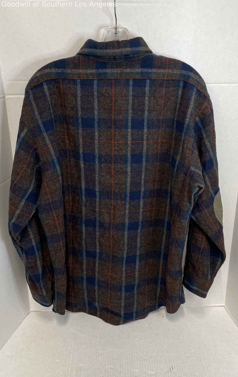 Pendleton Multicolor Plaid Wool Elbow Patch Trail… - image 2