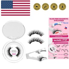 Reusable Magnetic Eyelashes with Applicator No Glue Needed Magnetic Lashes Ki...