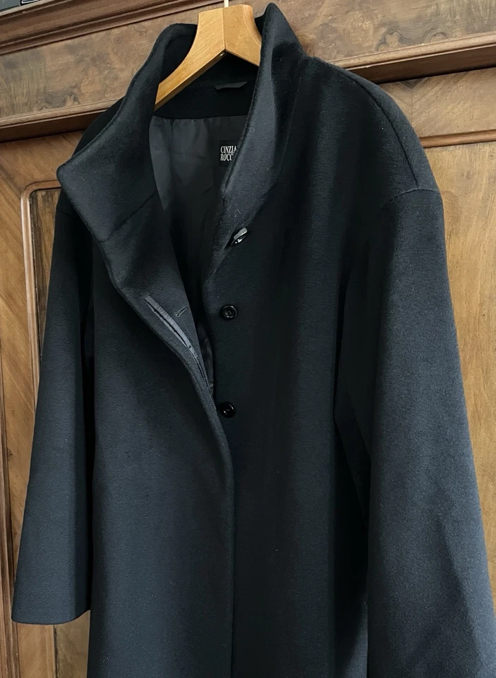 Cinzia Rocca, Wintermantel gefüttert , Schwarz, Wolle/Angora, Gr. 42, 44 - Bild 3 von 4