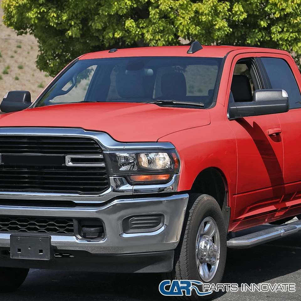 Fit 19-24 Dodge Ram 2500 3500 4500 Matte Black Headlights Signal Lamp Left+Right Foto 3 de 4