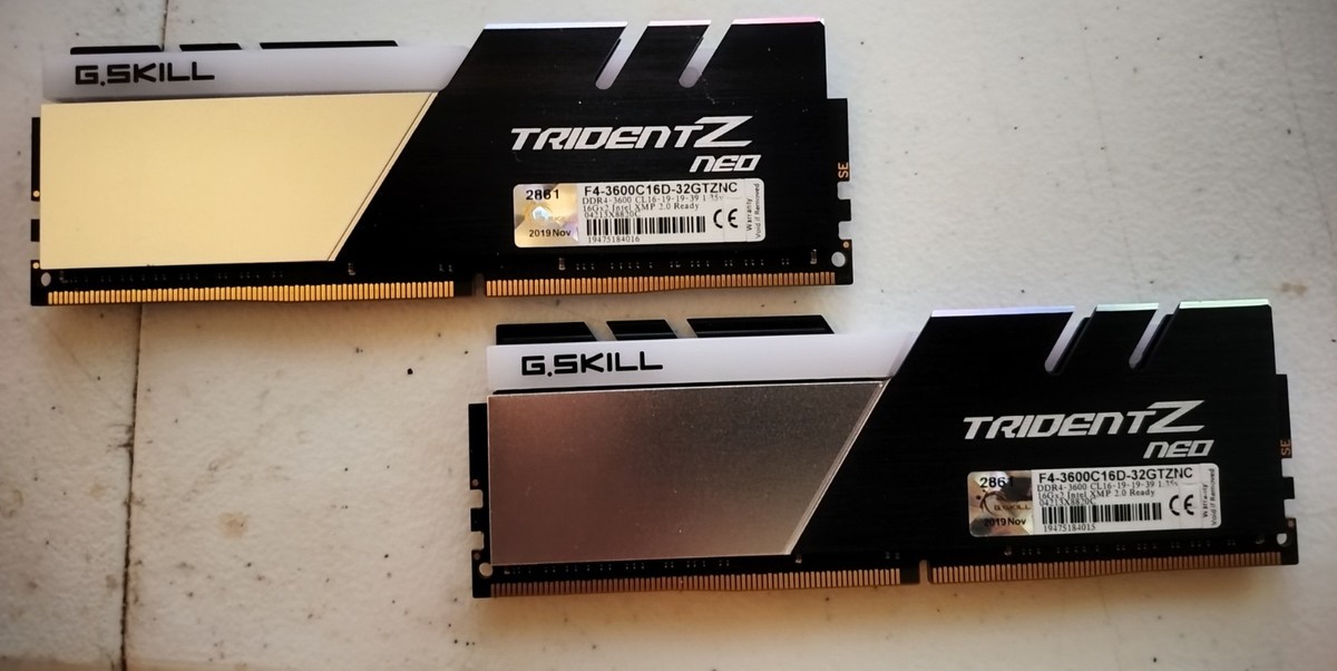 メモリー G.SKILL TRIDENT Z NEO 32GB 3600MHz CL16 ✓✓ G.SKILL TridentZ Neo RGB 32GB (2x16GB) 3600 MHz (16-16-16-36