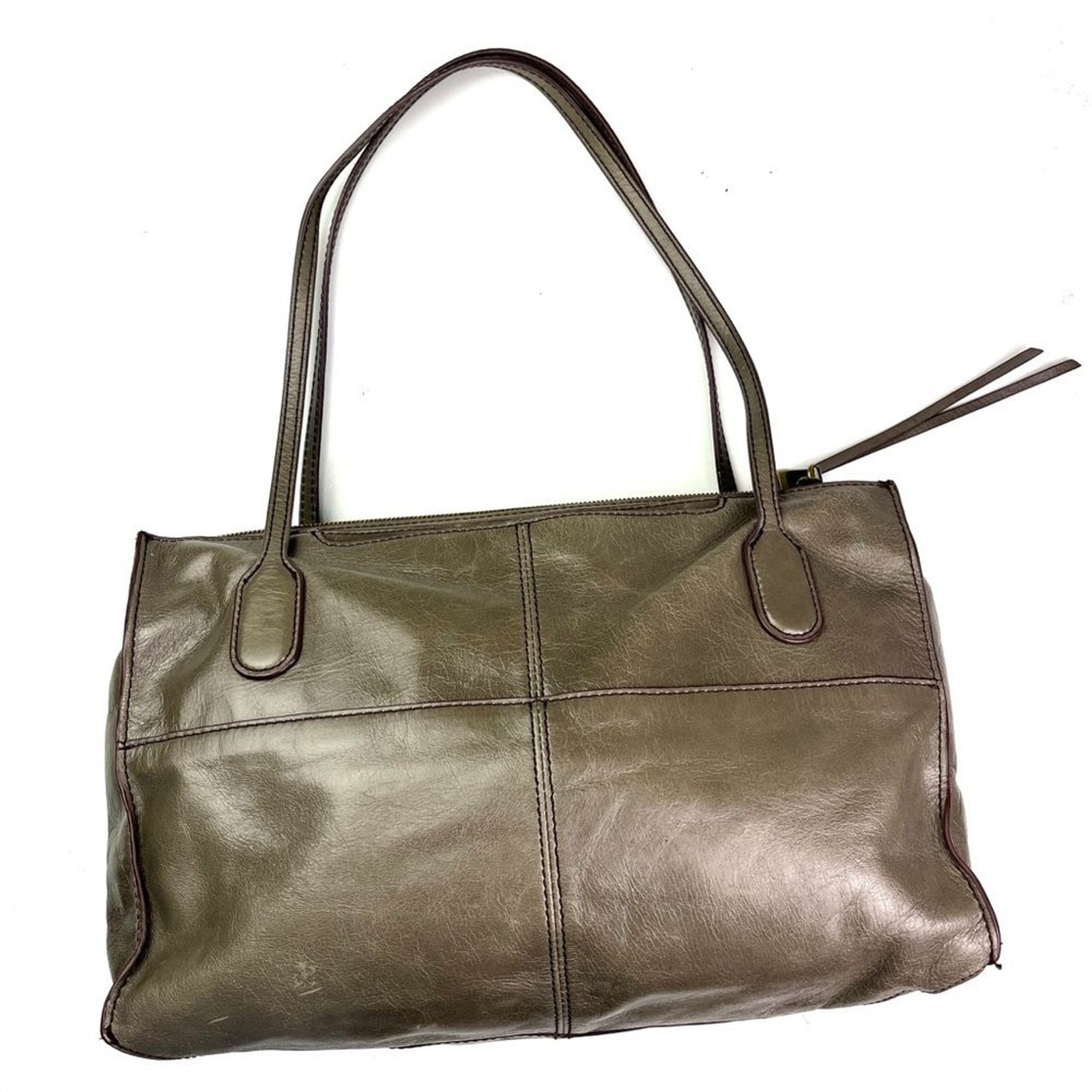 HOBO International Friar Taupe Gray Leather Shoul… - image 2