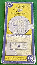 Carte MICHELIN  N° 67 - Nantes Poitiers - 1954 - Bel Etat