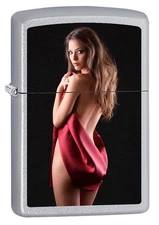 Zippo Cover Me Up Lighter, Satin Chrome NEW IN BOX