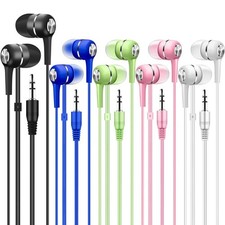Factorymall Bulk Earbuds 50 Pack Multi Colored for Classroom Kids Child Teen,...