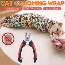 Pet Grooming Fixed Cloth Wrap Cat Wrap Grooming Nail Clippers Injections Self-ad