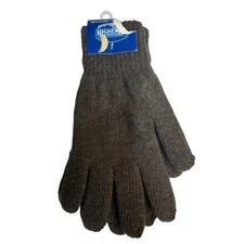Highland Outfitters Men's Knit Gloves Black Winter Hand Warmer One Size New
