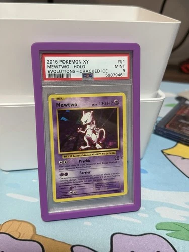 2016 Pokémon XY Evolutions Mewtwo Holo Cracked Ice PSA 9 Mint