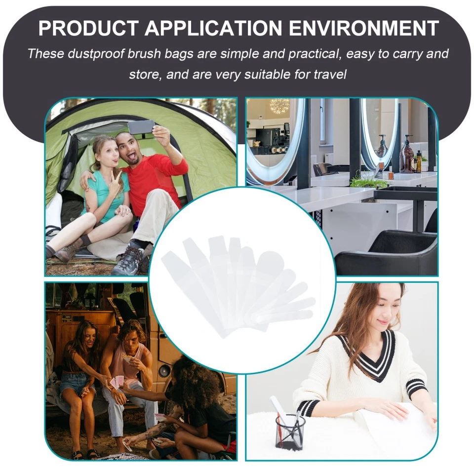 10 Pcs Makeup Pinsel Tasche -up -Beutel Tragbarer Make-up-Pinselhalter - Bild 2 von 4