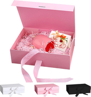 Geschenkbox Mit Deckel, Magnetische Geschenkboxen 21 X 17 X 7 Cm Rosa