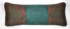 Pillow made w Ralph Lauren Greycliff Paisley  Jacquard Green Fabric 24x10