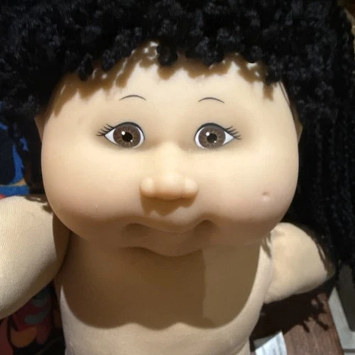 Cabbage Patch Kids Doll CPK Girl Brown Eyes & black Hair No Clothes (CPK1)