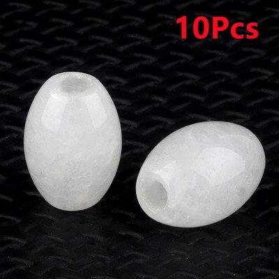 10Pcs 18x13mm Natural Crystal Large Hole Barrel Loose Beads Hole 4mm HT2823