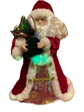 12" LED Fiber Optic Santa Claus Tree topper or Table Christmas Decoration