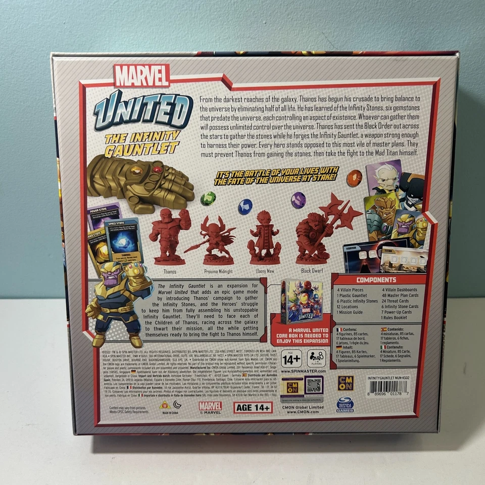Marvel United The Infinity Gauntlet Expansion Box CMON Thanos NEW Open Box - Image 2 of 4