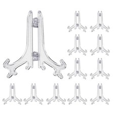 4" Acrylic Plate Stands for Display Stand Plate Holder Transparent 12Pcs