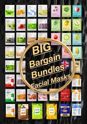 SADOER 40 Face Mask Sheets Moisturising Plant Botany Fruit Vit Serum Series BULK OFFERS