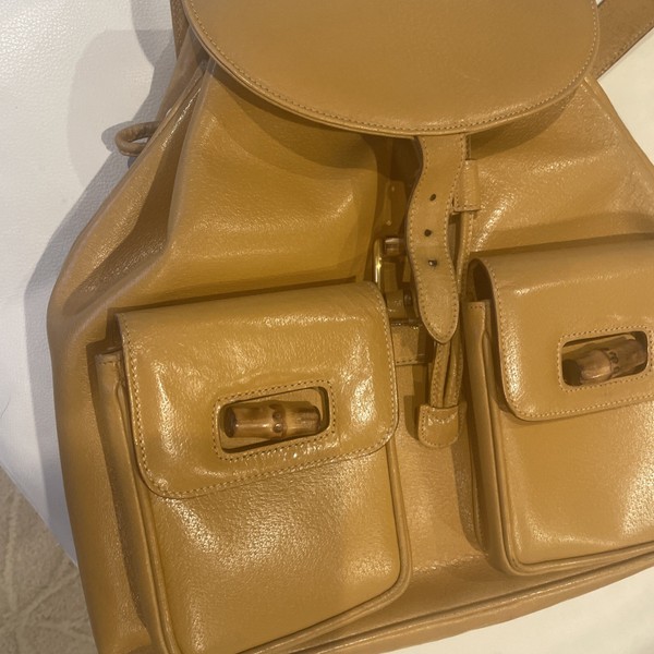 Authentic GUCCI Vintage Bamboo Leather luxury bag