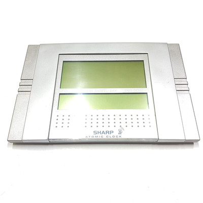 Sharp Atomic Clock Vision Impaired Large Digital Alarm Slim Nightstand