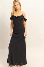 Women's Cami Midi Dress Flattering Fit Sleek Silhouette Polyester