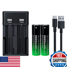 18650 Rechargeable Battery 3.7V Flat Top 9900mAh Large Capacity Headlamp LED Fla