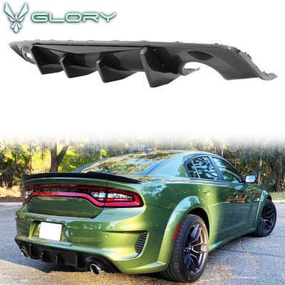 Fits 20-23 Charger Widebody Rear Diffuser IKON V2 Style Carbon Fiber Print 2PCS