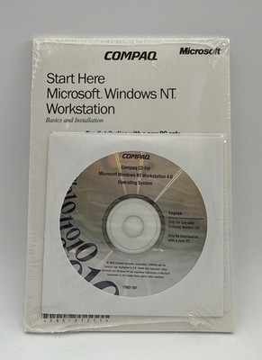 Compaq Microsoft Windows NT Workstation 4.0 Sealed CD Book Basics & Installation