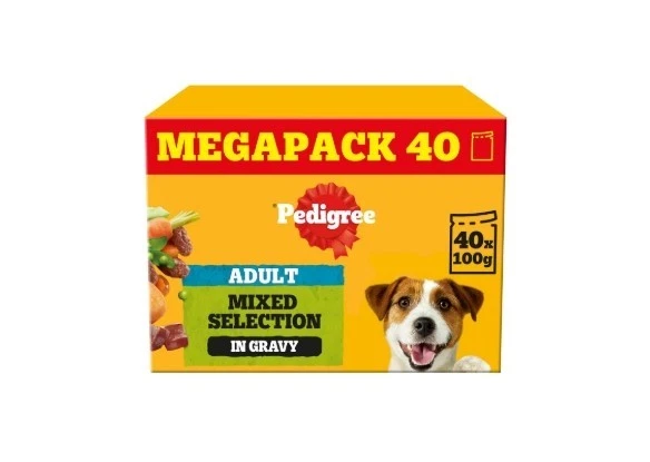 PEDIGREE - Adult Wet Dog Food Pouches - 40 x 100 g Mixed Selection in Gravy