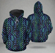 Dragon Scale Hoodie Fantasy Reptile Texture 3D All Over Print Hoodie Unisex Gift