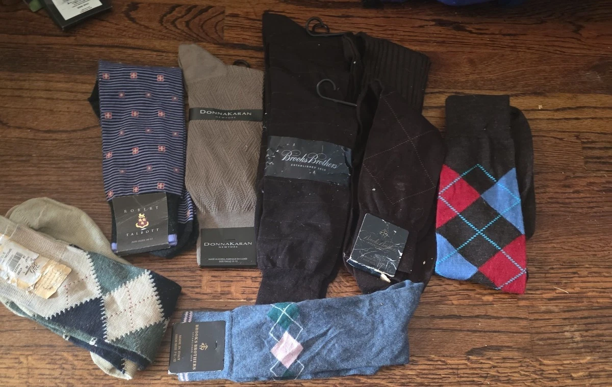 Lot of 10 Men's Brooks Brothers Designer Dress Socks
