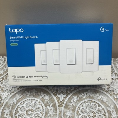 Tapo S500 TP-Link Smart Light Switch, Single Pole, Neutral Wire Required 4 Pack