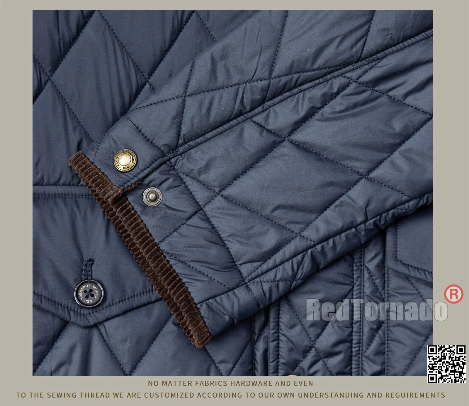 Red Tornado Vintage British Thermal  Zip Jacket Quilted Warm Coat Men Outerwear - Picture 11 of 22