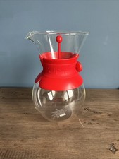 Bodum Pour Over Drip Coffee Maker. Replacement Glass Red Case No Filter