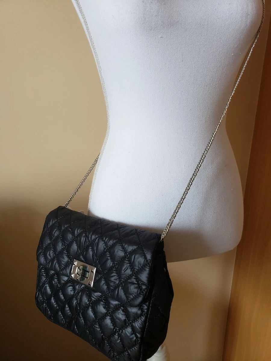 S black nylon crossbody bag