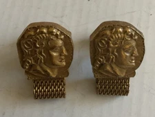 Swank 1960’s Julius Caezar  Mesh Wrap Men’s Cufflinks Vintage