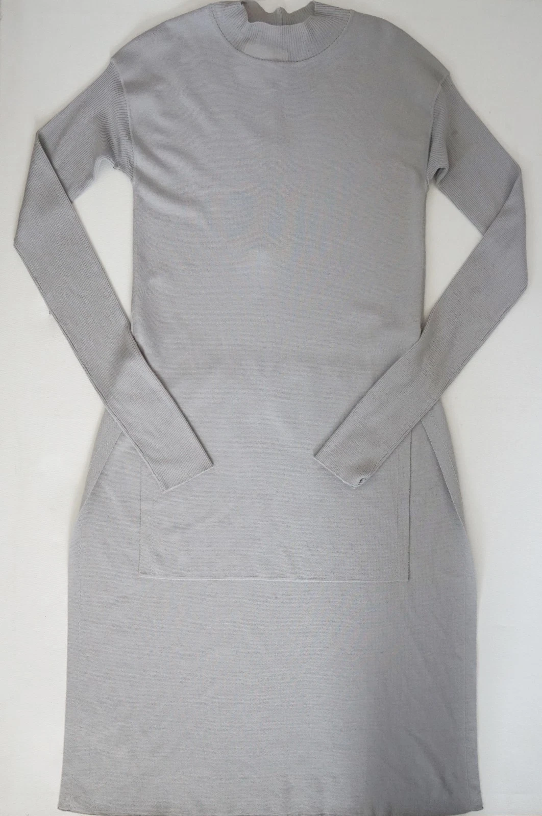 Maglione Lungo Tunica Top ASIMMETRICO RICK OWENS grigio LANA VERGINE L