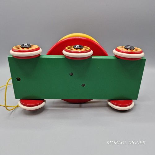 Vintage BRIO Carousel Horse Merry Go Round Pull Toy Wooden Multicolor Painted - Picture 8 of 11