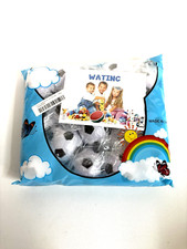 16 Pack Mini Soccer Ball Foam Sports Balls 2.5 Inch Stress Bouncy White Black