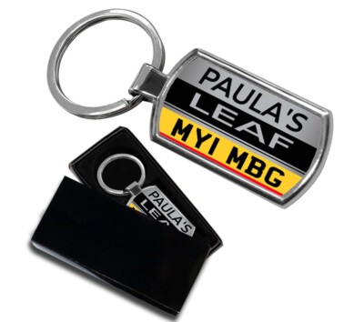 Custom Number Plate Keyring,Reg Plate, Personalised Name, NISSAN